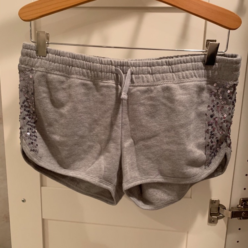 Low rise fleece icon Sequin Shorts